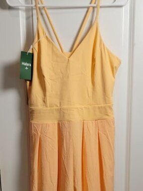 Halara Women’s Peach Jumpsuit Size Medium Tall Wide Leg NWT